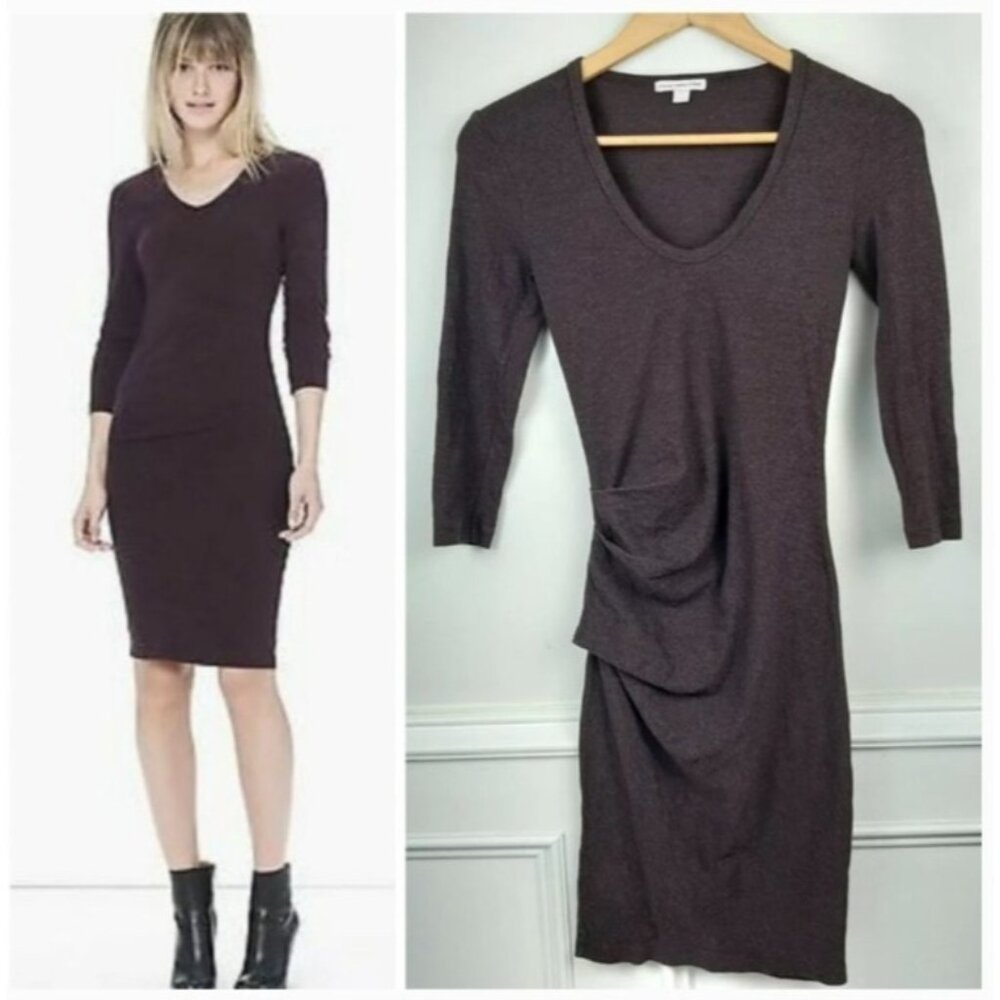 Standard James Perse Ruched Bodycon Jersey Dress NWT